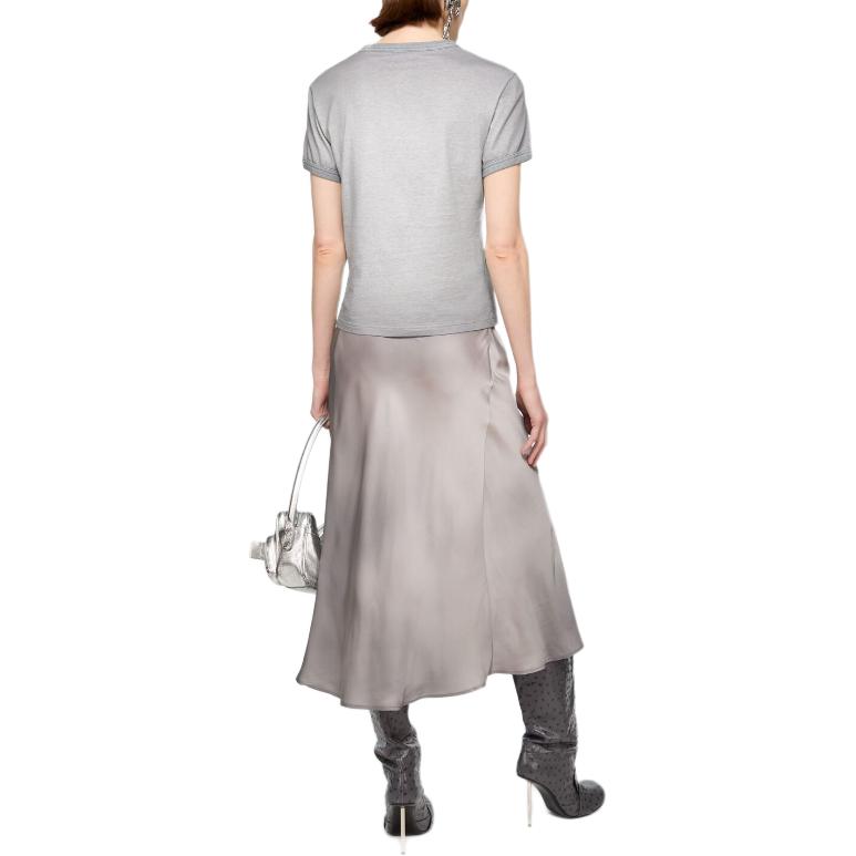 Женская футболка Acne Studios (серая) — фото 4