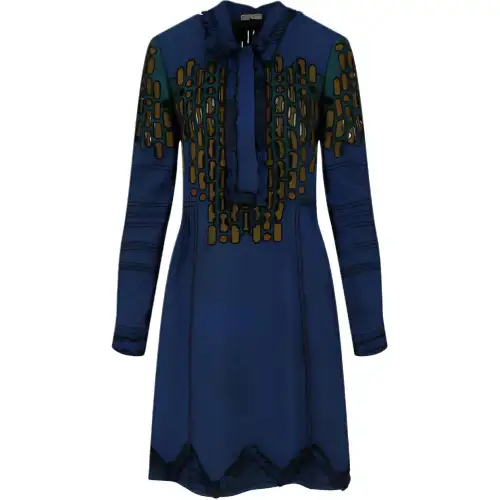 Bottega Veneta Long Sleeved Dress Women's Blue