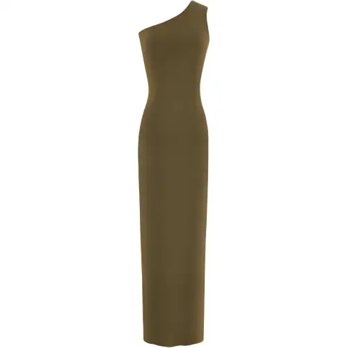 SAINT LAURENT One-Shoulder Maxi Dress