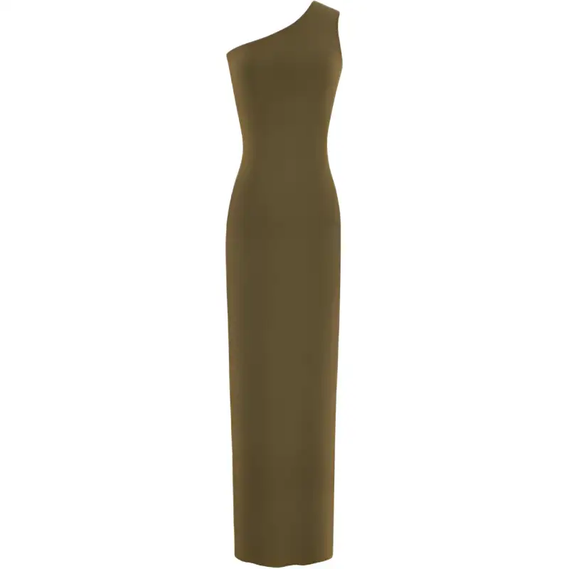 SAINT LAURENT One-Shoulder Maxi Dress
