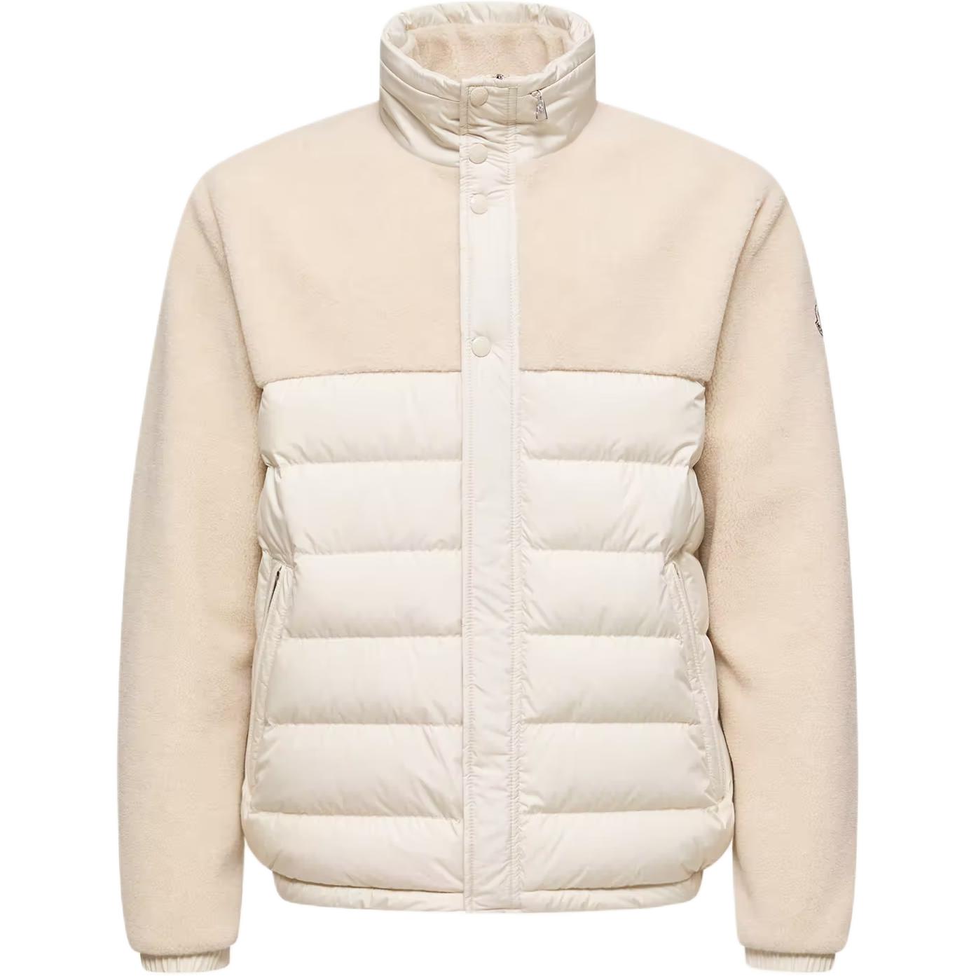 Мужская куртка Moncler Doudoune courte en teddy Mistral (бежево-черная)