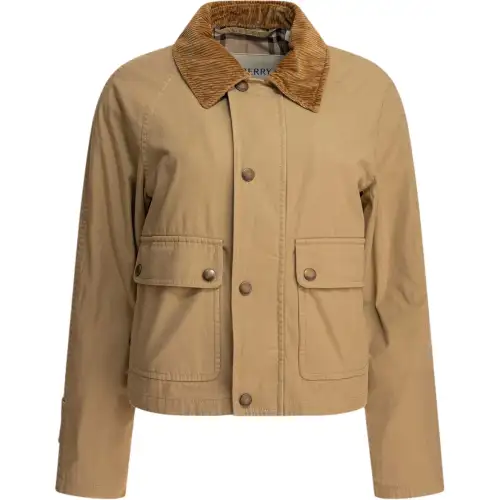 Burberry Press-Stud Cropped Jacket