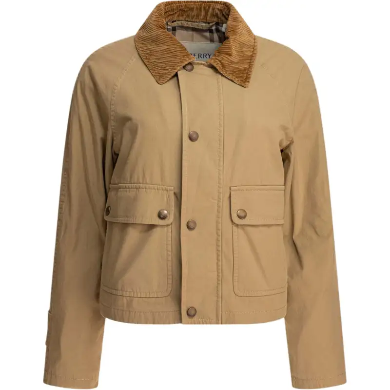 Burberry Press-Stud Cropped Jacket