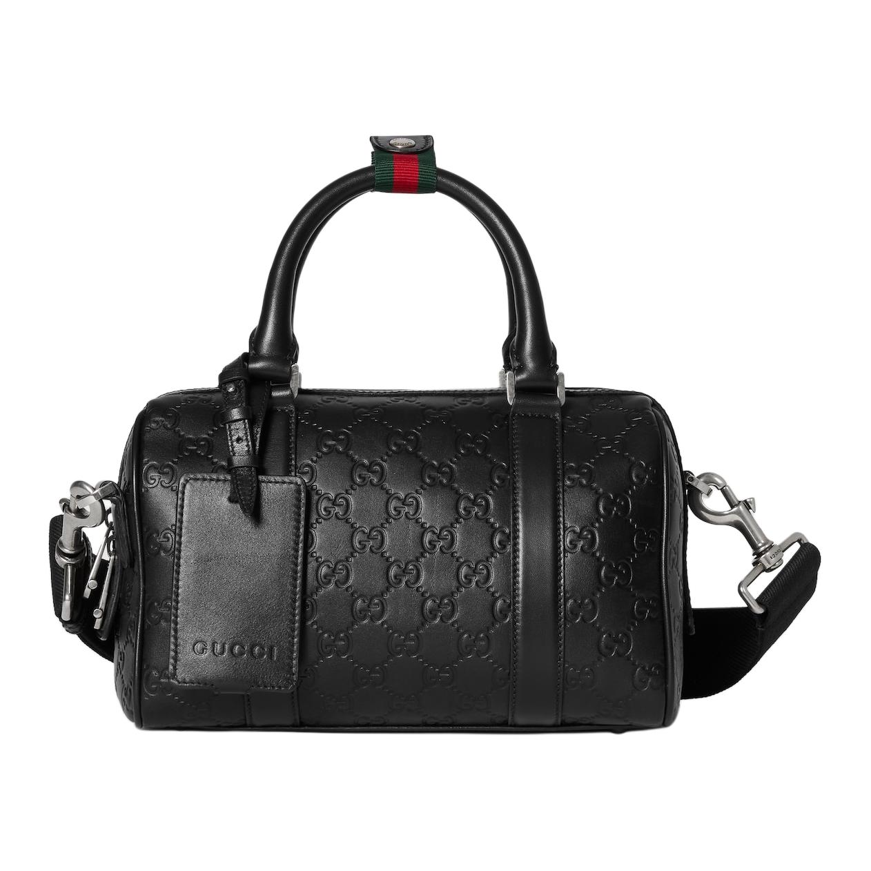 Мужская сумка Gucci GG Emblem (черная)