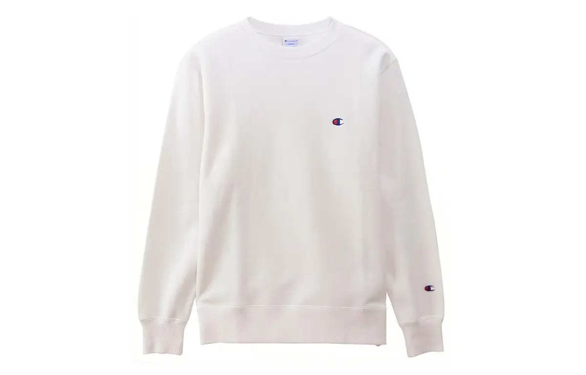 Champion Sweatshirts Unisex White Crew Neck Moderate Heavyweight