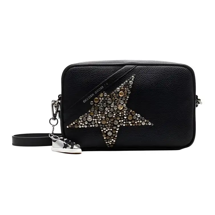 Golden Goose Cow Leather Shoulder Bag Women's Black