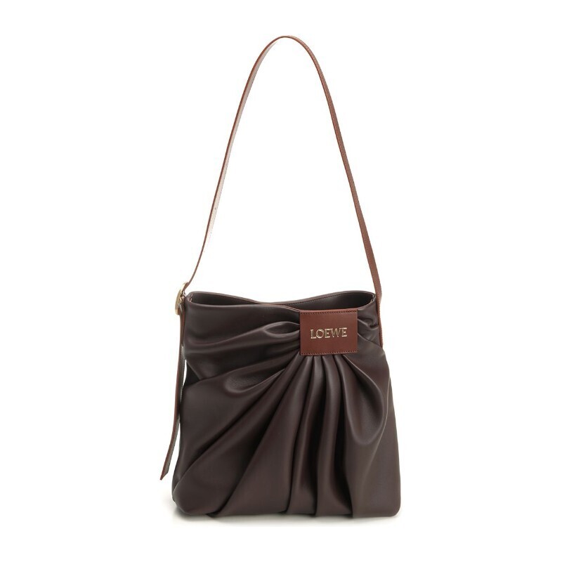 Женская сумка LOEWE Draped (коричневая)