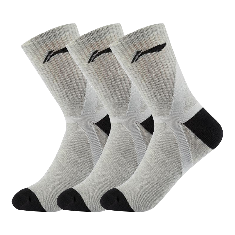 Li Ning Crew Socks Unisex 3 Pack