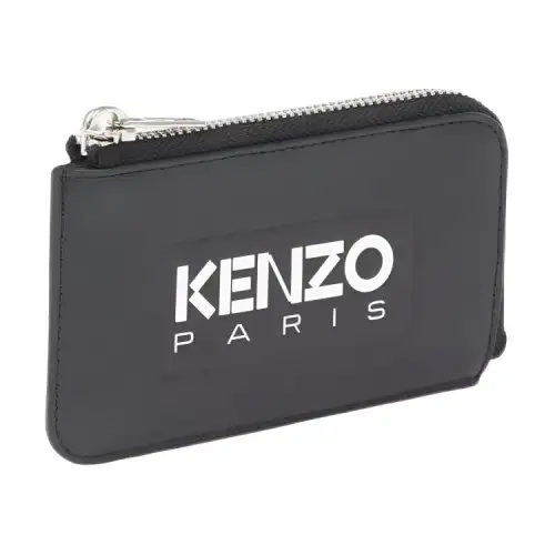 KENZO Cow Leather Card Holder Men's Black