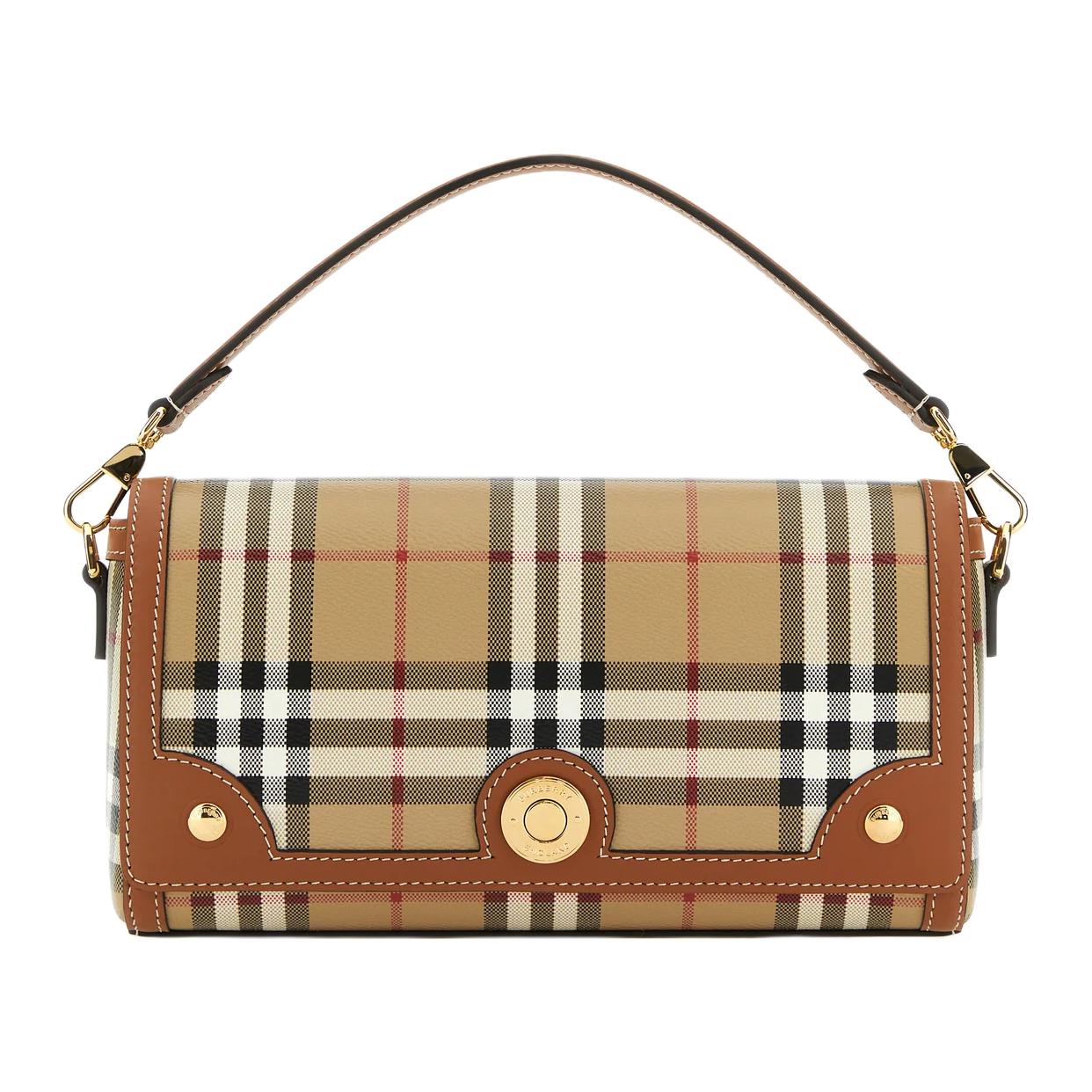 Женская сумка Burberry Note (каки-коричневая)