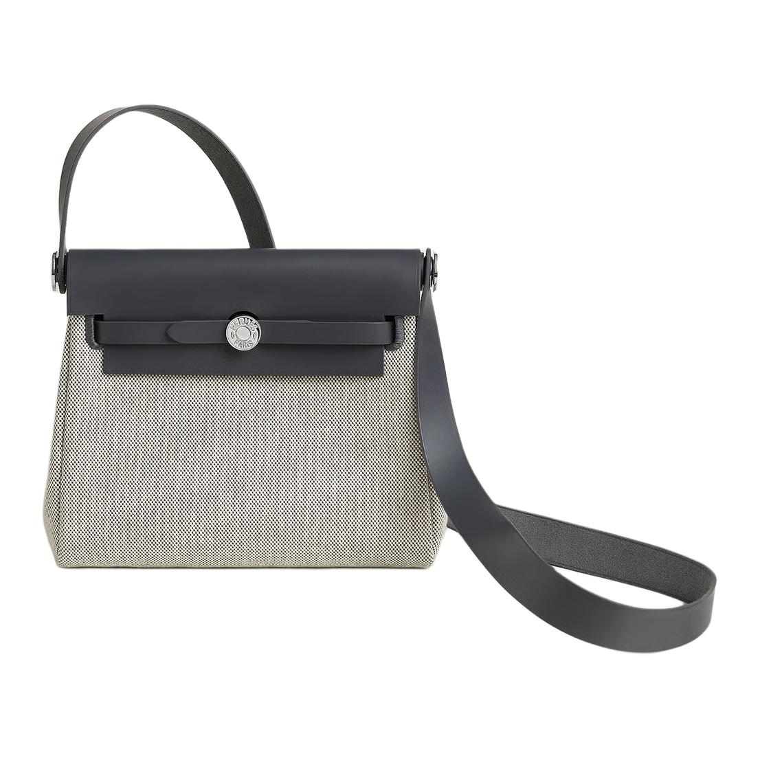 Сумка Hermes Herbag Zip 20 (бежево-серая)