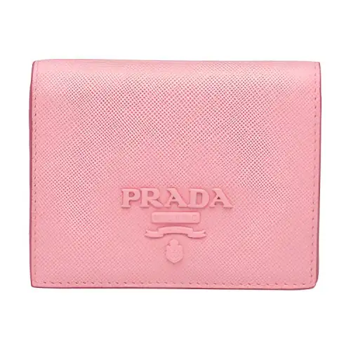 PRADA Saffiano Leather Wallet Women's Petal Pink