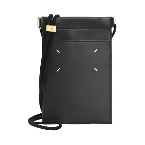 Maison Margiela Leather Wallet, Card Holder Men's Black