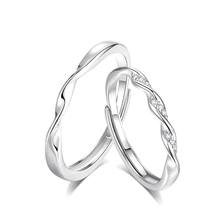 Sterling Silver Couple Rings Unisex