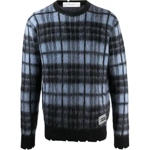 Golden Goose Sweaters Men's Blue Crew Neck Moderate