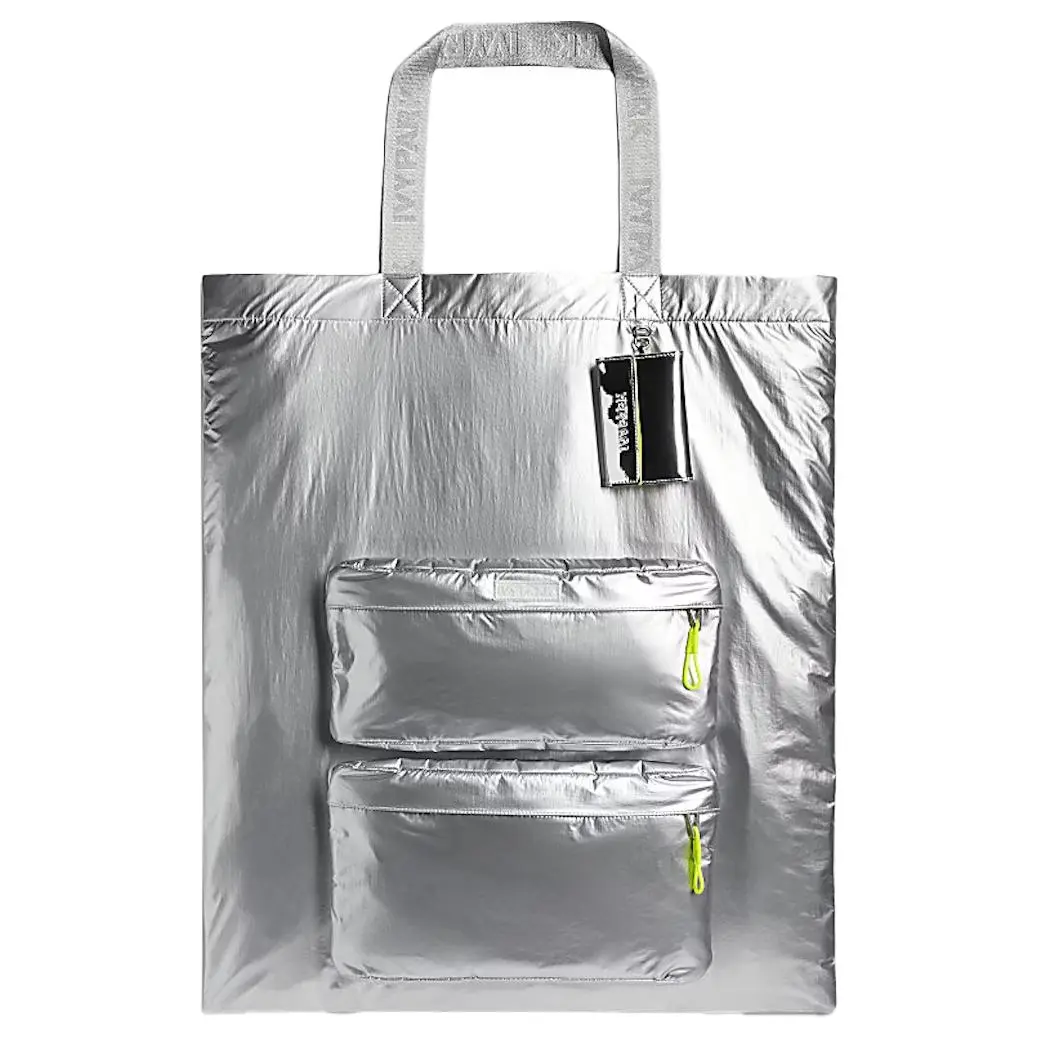 Adidas Originals Polyamide Sports Bag, Tote Bag, Shopping Bag, Handbag Regular Unisex Silver