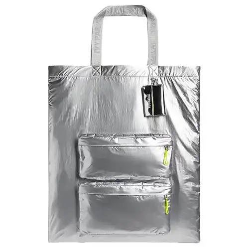 Adidas Originals Polyamide Sports Bag, Tote Bag, Shopping Bag, Handbag Regular Unisex Silver