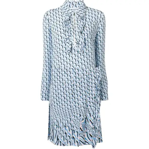 PRADA Long Sleeved Dress Women's Blue