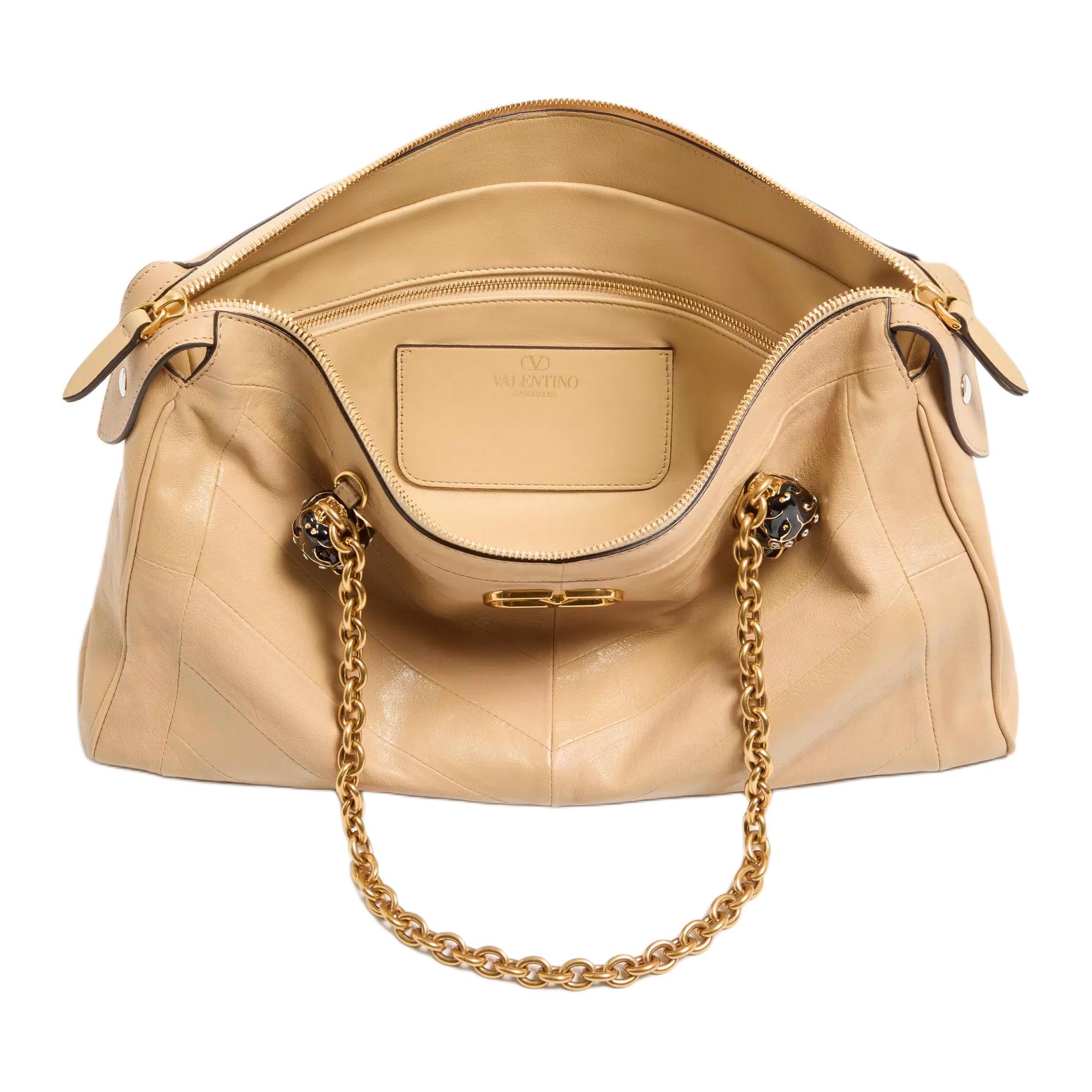 Женские сумка Valentino PANTHEA V (золотисто-бежевая) — фото 5