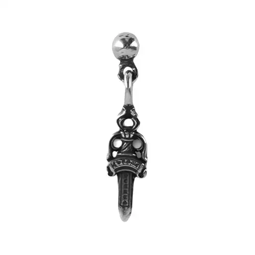 Chrome Hearts 925 Sterling Silver Stud Earrings Unisex Silver