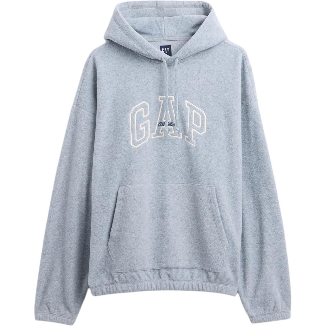 Худи GAP флисовое с вышивкой (серое)