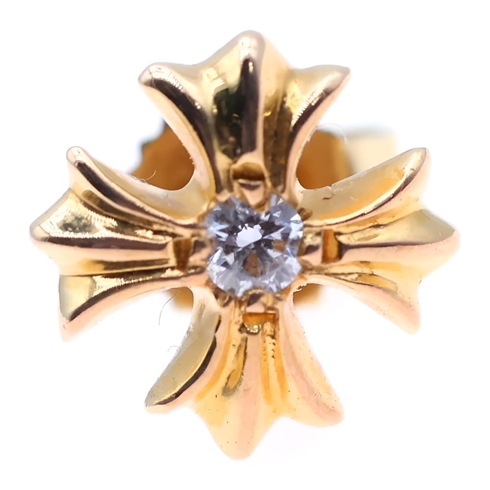 Chrome Hearts Design golden earrings, women's style