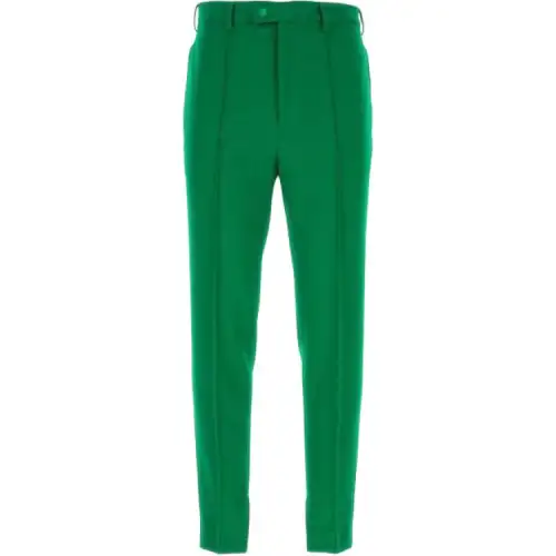 PRADA Casual Pants Men's Green Moderate Straight Fit Pants