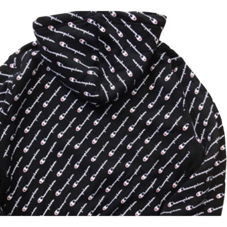 Худи Champion Full Print (черное) — фото 4