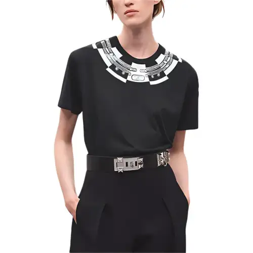 HERMES FW22 Regular T Shirt Women's Black