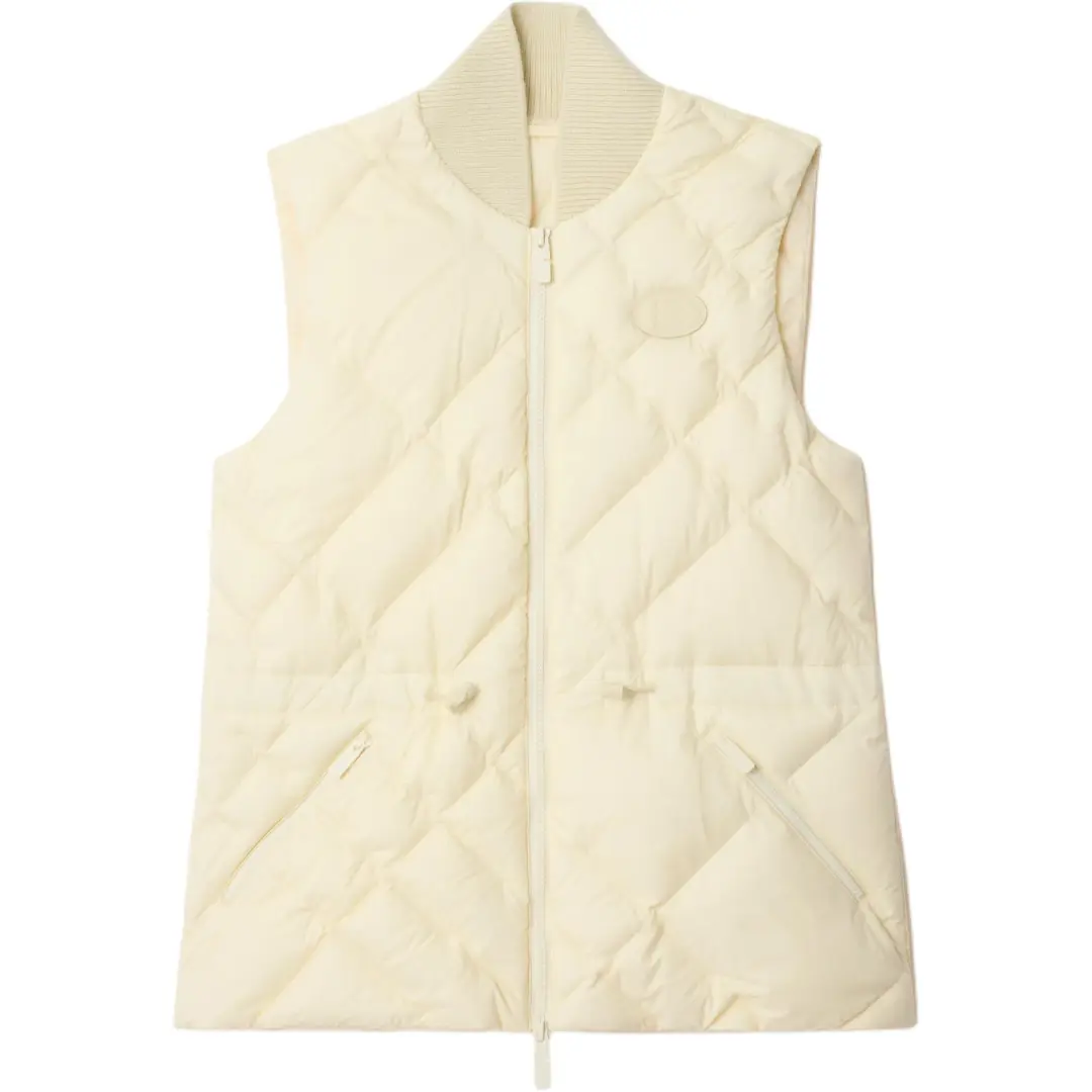 Burberry Check-Stitch Drawstring Waist Gilet