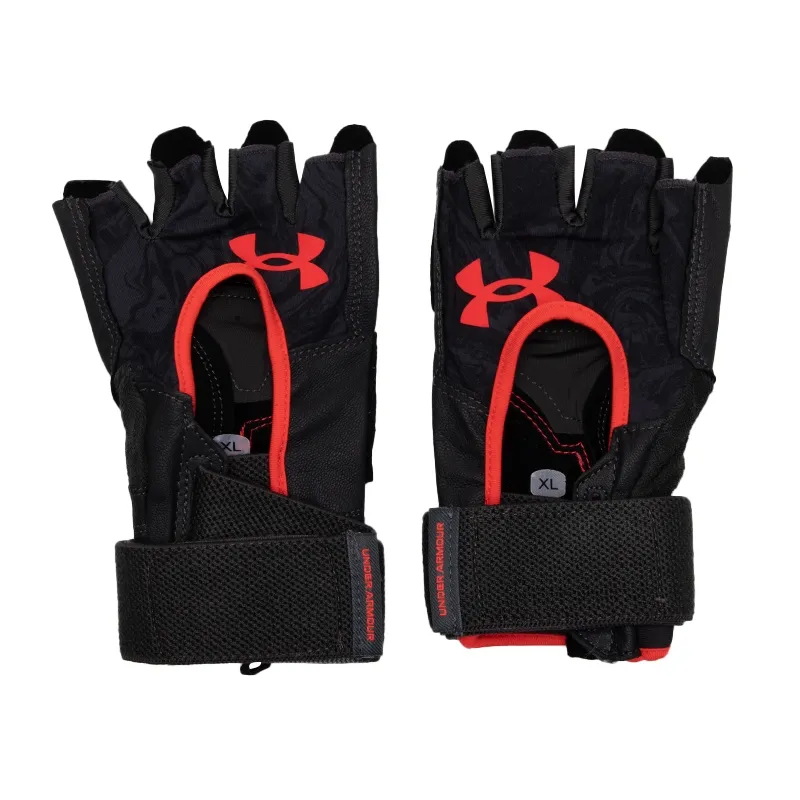 Under Armour Sheepskin Gloves Men's Black Red