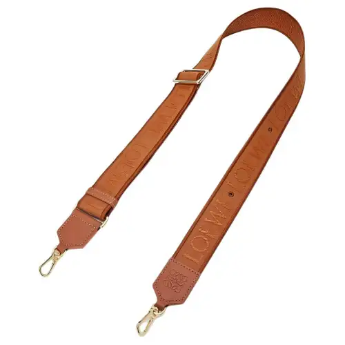 LOEWE Cow Leather Bag Strap Women's Tan
