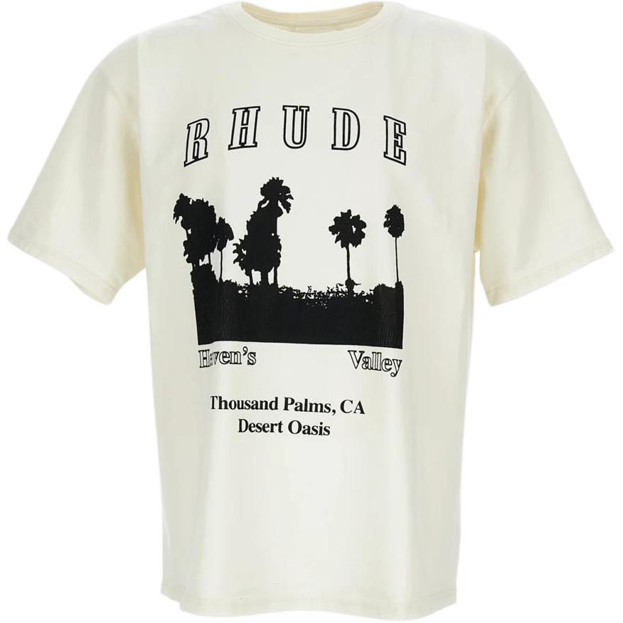 Мужская футболка RHUDE RHUDE Thousand Palms Tee-shirt T (белая)
