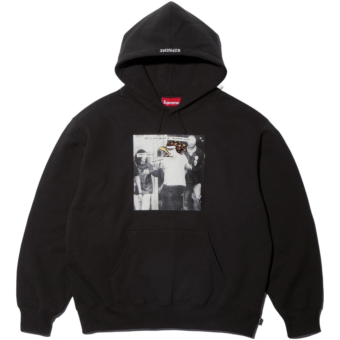 Худи Supreme x Antihero с принтом (черное)
