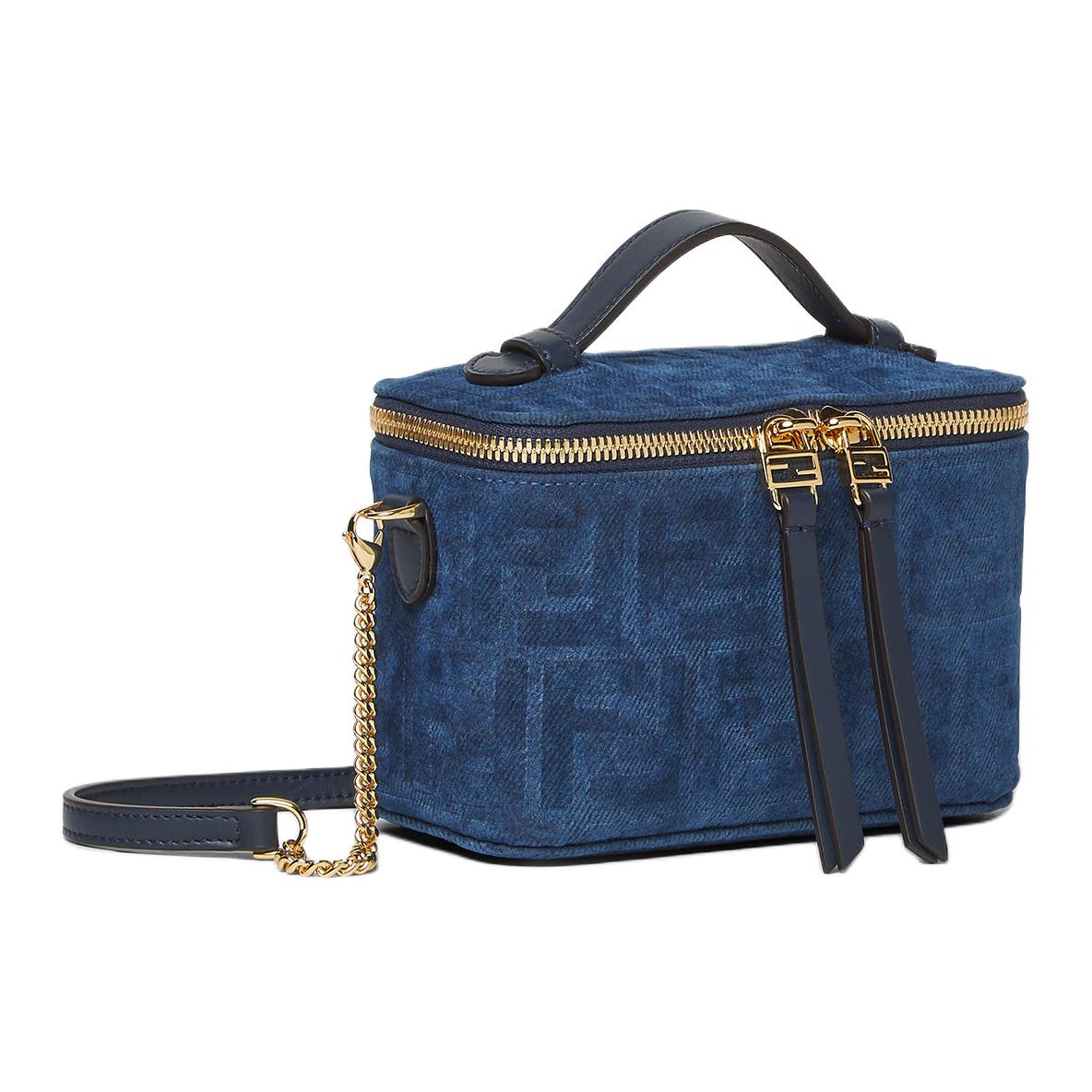 Женская сумка Fendi FF (синий) — фото 2