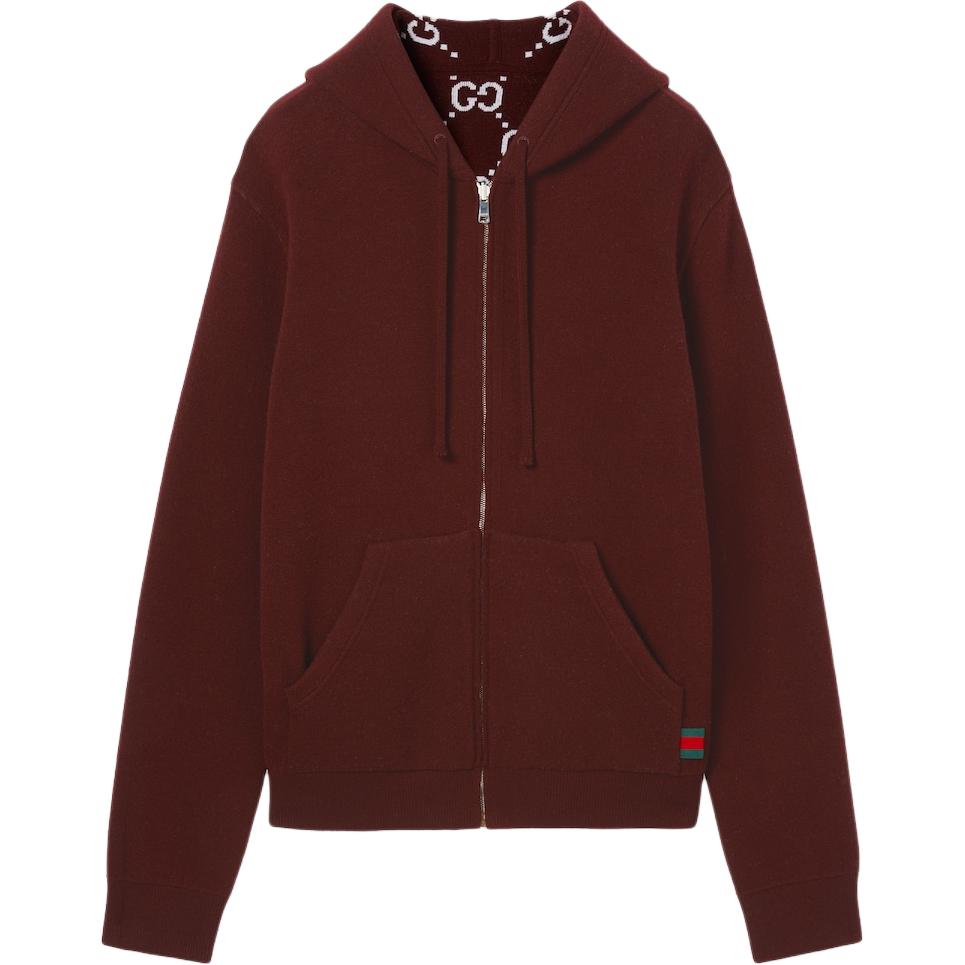 GUCCI Zip Up Long Sleeved Reversible Hoodie