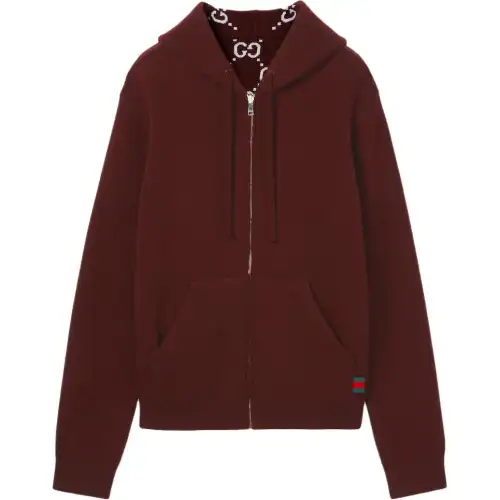 GUCCI Zip Up Long Sleeved Reversible Hoodie