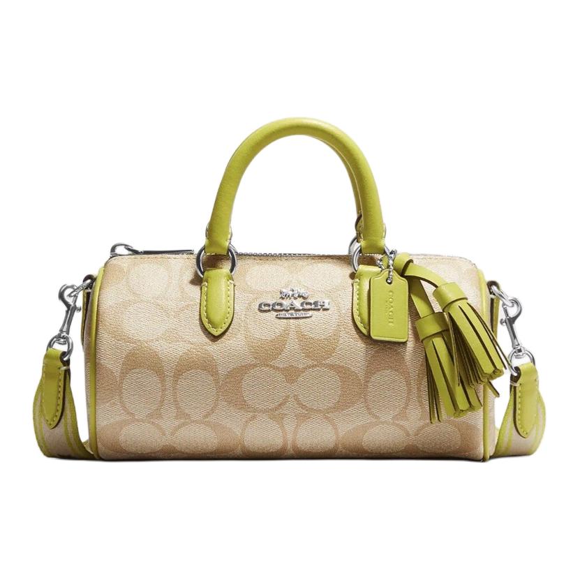 Женская сумка COACH (коричнево-желтая)