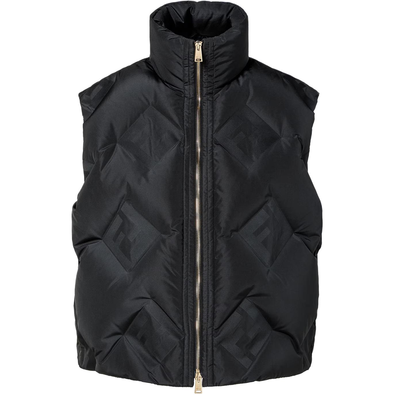 Женский жилет Fendi из пуха утки (черный)