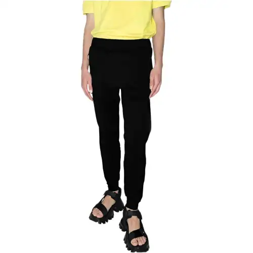 PRADA Knitted Sweatpants Men's Black Moderate Straight Fit Pants