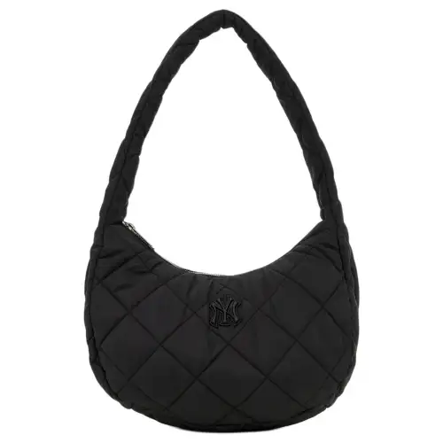 MLB New York Yankees Polyester Cloud Bag, Shoulder Bag, Hobo Bag, Handbag, Shoulder Bag Women's Black