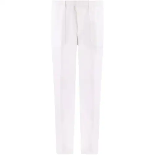 Loro Piana Casual Pants Men's White Moderate Straight Fit Pants
