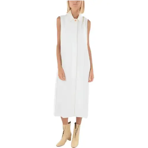 THE ROW Sleeveless Dresses Women's White Moderate Long
