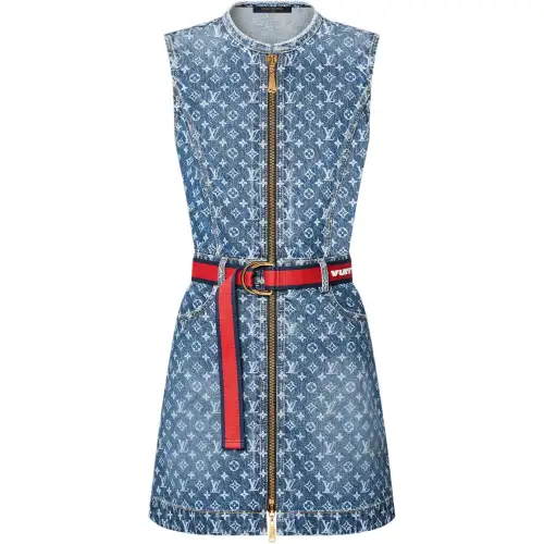 LOUIS VUITTON SS24 Sleeveless Dress Women's Blue