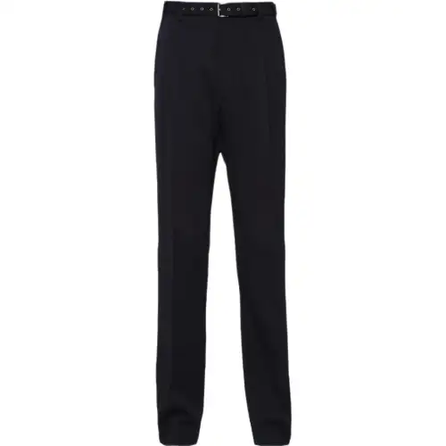 PRADA Casual Pants Men's Black Moderate Straight Fit Pants