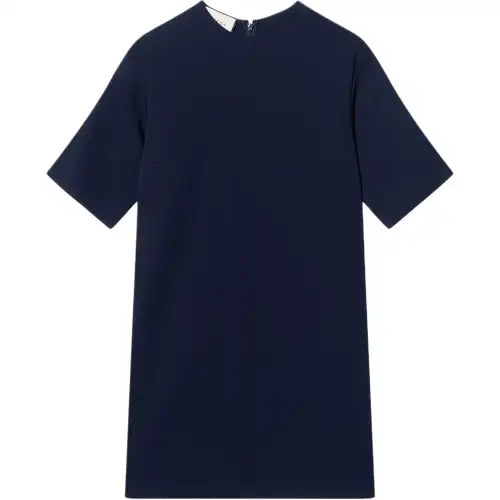 GUCCI Short Sleeved Dress Women's Dark Blue