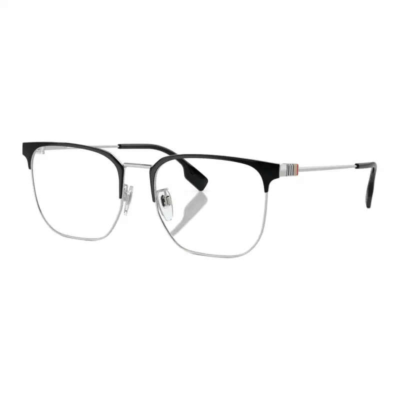 Burberry Plate And Metal Rectangular Eyeglass Frames Men's