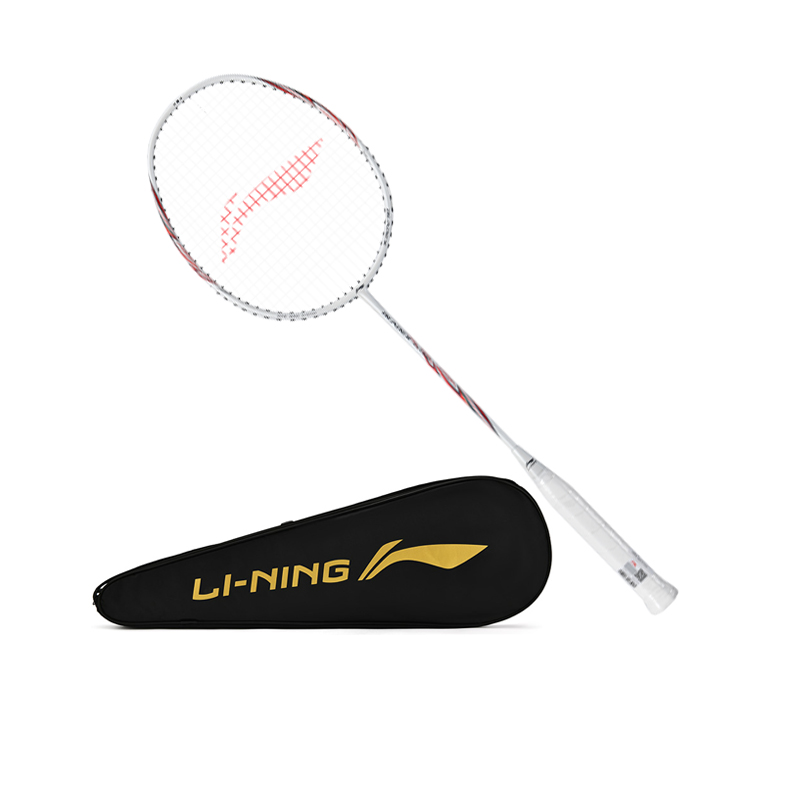 LiNing Sharp Shadow EX LIGHT Full Carbon Badminton Rackets Speed Type Enhanced Swing Speed Advanced Level 5U White Blue