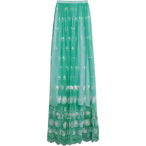 Burberry FW23 Casual Long Skirt Women's Green