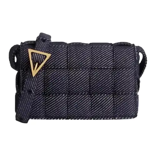 Bottega Veneta CASSETTE Pillow Bag Minimalist Style Shoulder Bag Regular Unisex Dark Blue